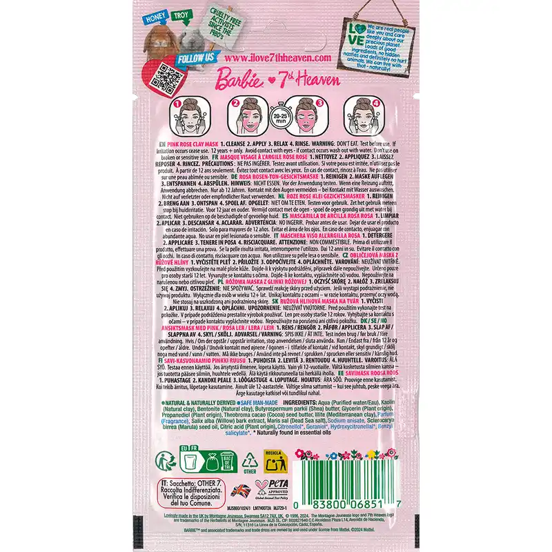 7 Heaven Mascarilla Arcilla Rosa Barbie - Image 2