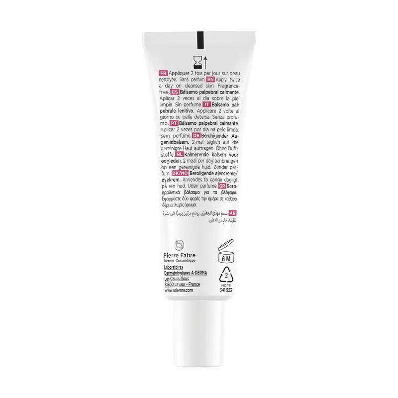 A-Derma Exomega Bálsamo Palpebral Calmante, 15 ml - Image 2