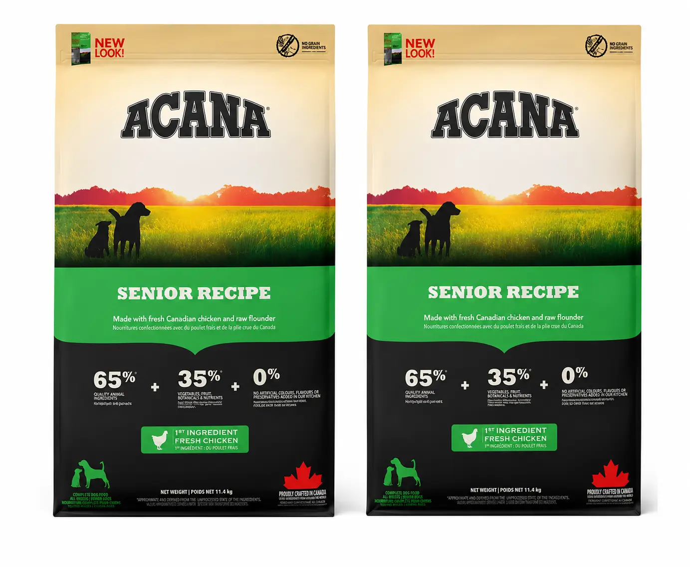 Acana Canine Senior 11,4 Kg Pienso Para Perros , pack 2