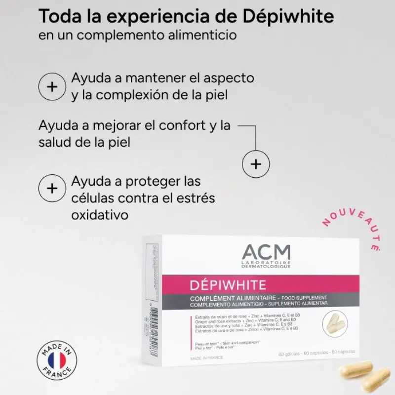 Acm Laboratoires Dépiwhite Complemento Alimenticio , 60 cápsulas - Image 4