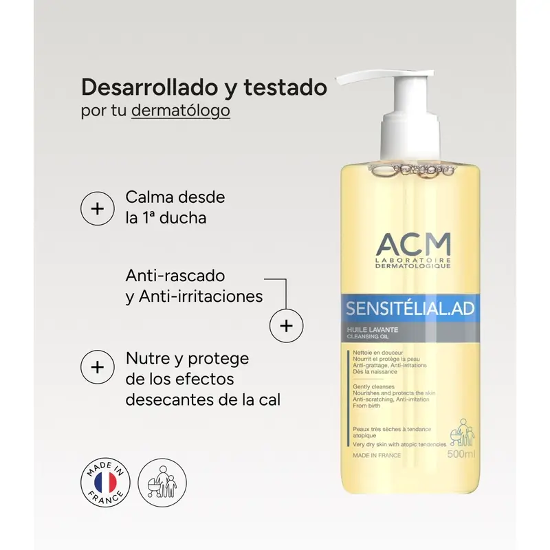 Acm Laboratoires Sensitelial.Ad Aceite Lavante 500 Ml - Image 5