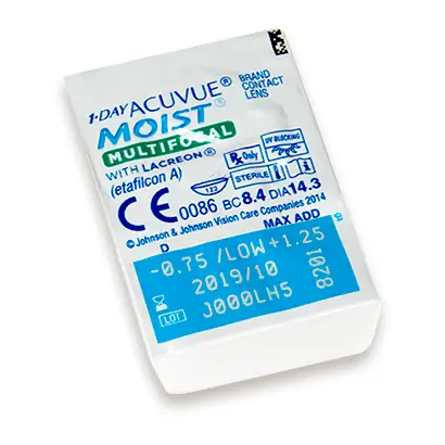 Acuvue 1 Day Moist Lentillas Multifocales Diarias , 30 unidades - -7.50, 8.4, Baja, 14.30 - Image 2