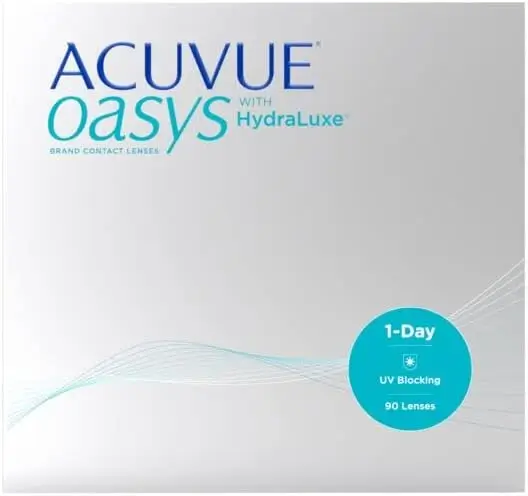 Acuvue Oasys 1-Day Hydraluxe Technology Lentillas Esféricas Diarias , 90 unidades - -0.50, 8.5, 14.30