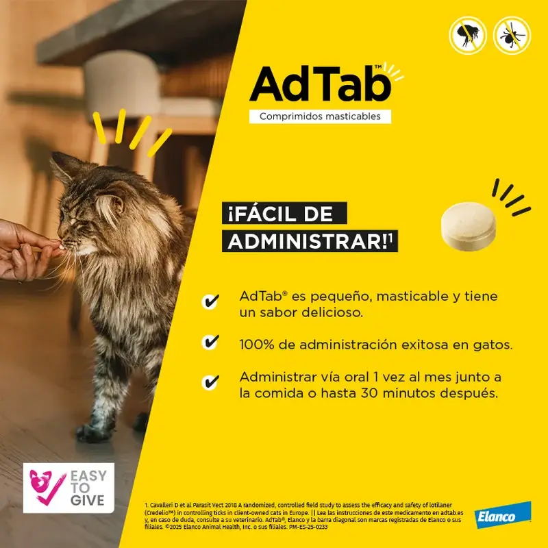 Adtab 48Mg Comprimidos Masticables Gatos 2-8Kg, 6 Comprimidos - Image 3
