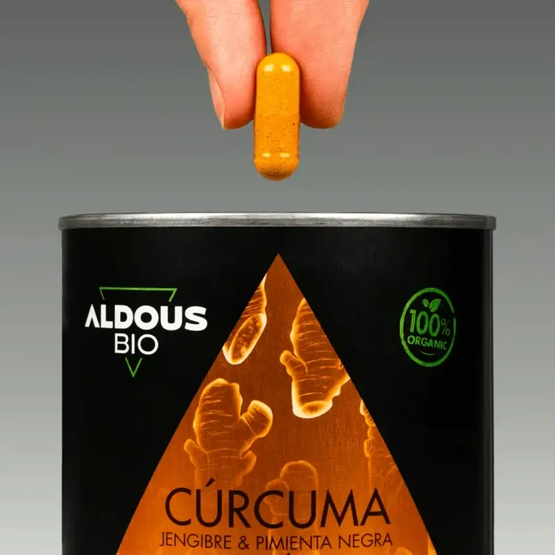 Aldous Bio Cúrcuma Con Jengibre Y Pimienta Negra Con Probióticos, 2X250 Cápsulas - Image 4