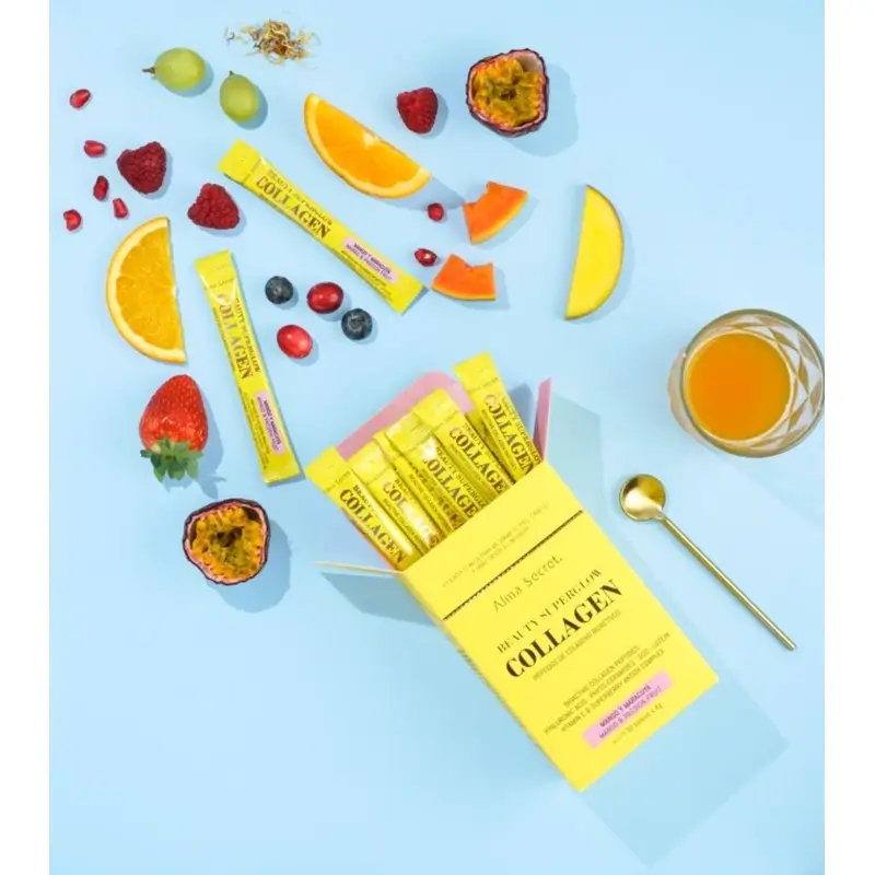 Alma Secret Beauty Superglow Collagen Sabor Mango Y Maracuyá , 30x4 gr - Image 3