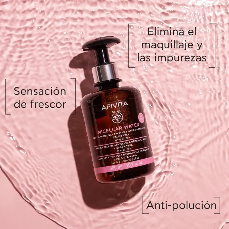 Apivita Agua Micelar Calmante & Desmaquillante, 300 ml - Image 2