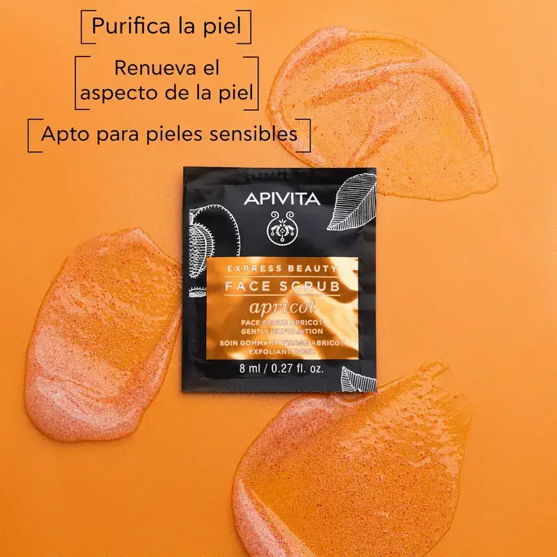 Apivita Express Beauty Exfoliante Albaricoque, 2x8 ml - Image 2