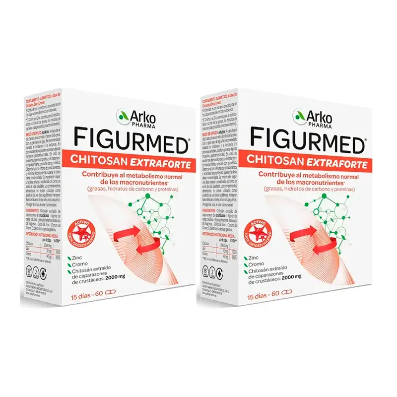 Arkopharma Figurmed Chitosán EXtra Forte 500mg, 2X60 Cápsulas