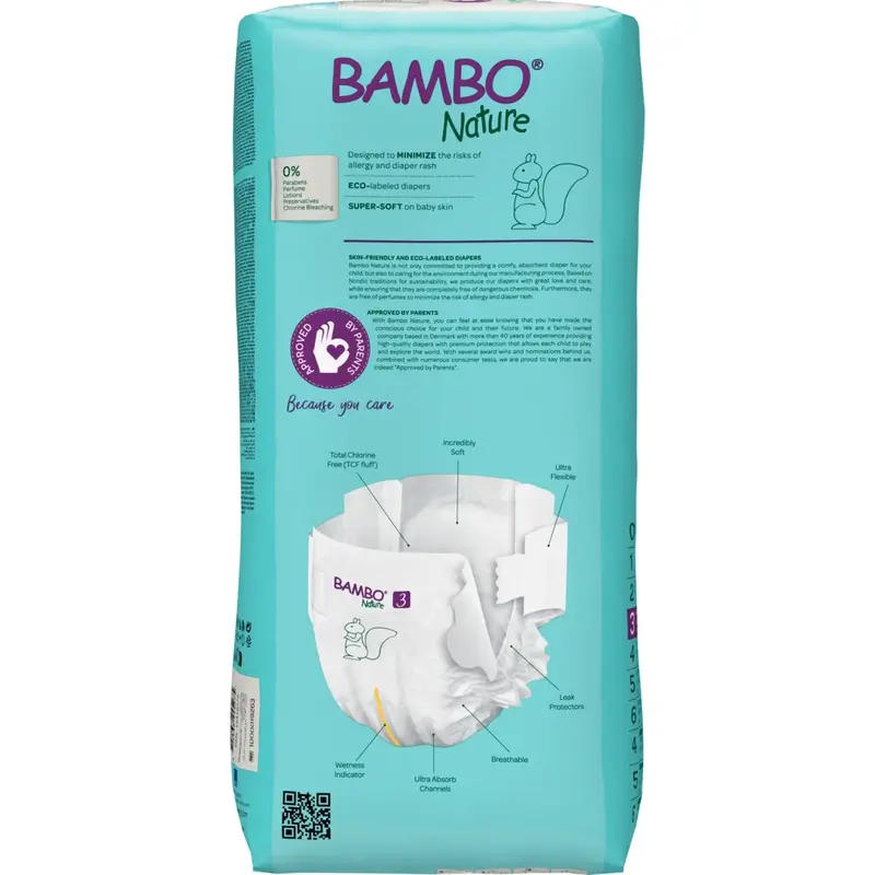 Bambo Nature Pañales Talla 3 (4–8 Kg), 52 unidades - Image 3