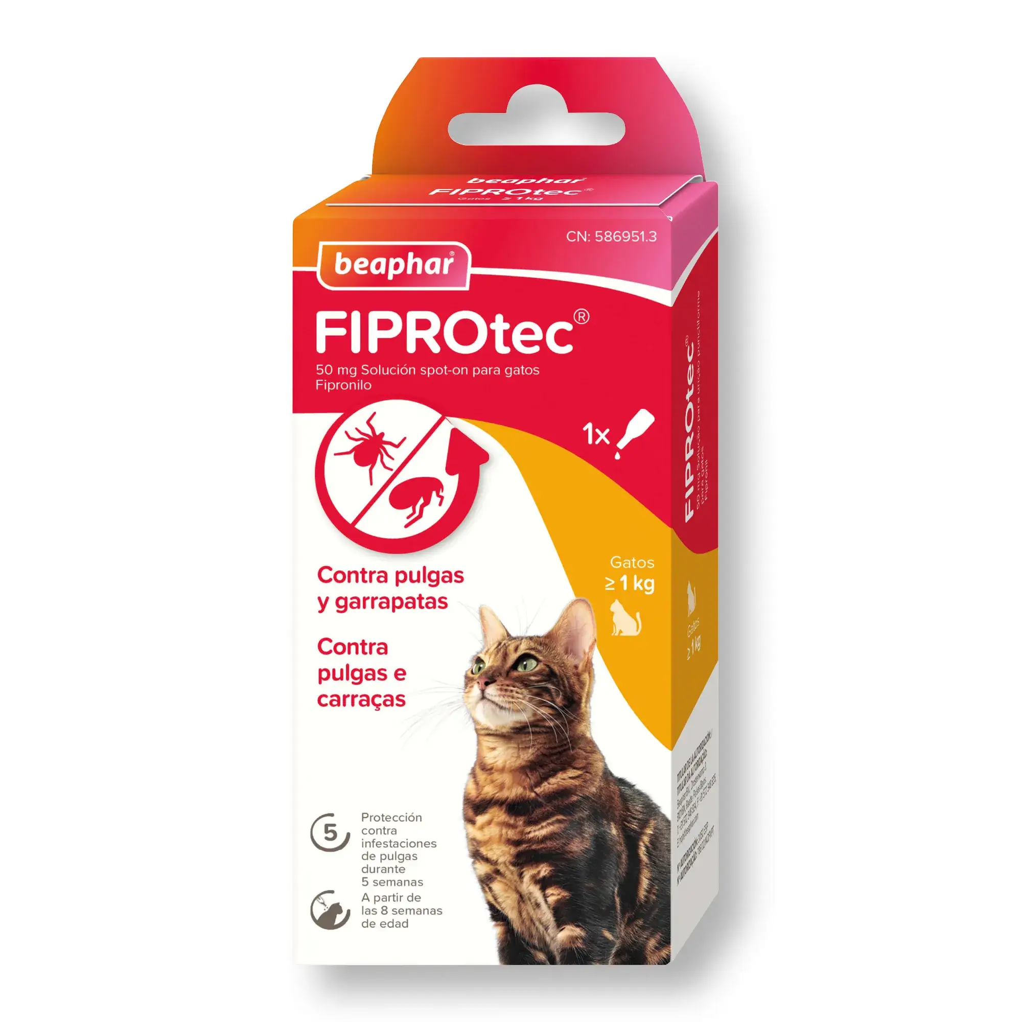 Beaphar Fiprotec Spot On Gato, 1x0,5 ml
