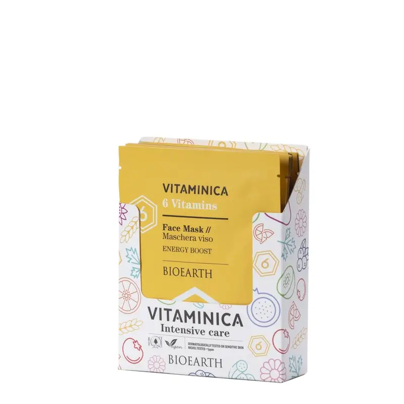 Bioearth Mascarilla Facial 6 Vitaminas Energy Boost, 15 ml