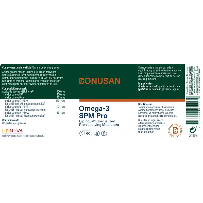 Bonusan Omega-3 Spm Pro, 60 perlas - Image 2