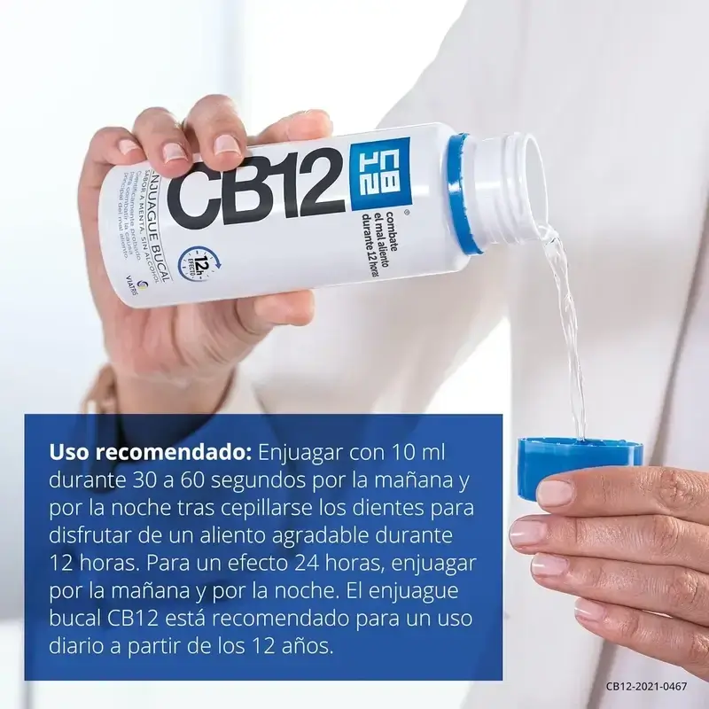 Cb12 Mint Enjuague Bucal Halitosis Sabor Menta, 2X250 Ml - Image 7