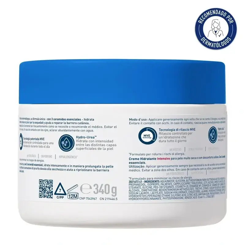 Cerave Crema Hidratante Intensiva 5% de Hydro-Urea, Pack 2 x 340 gr - Image 2