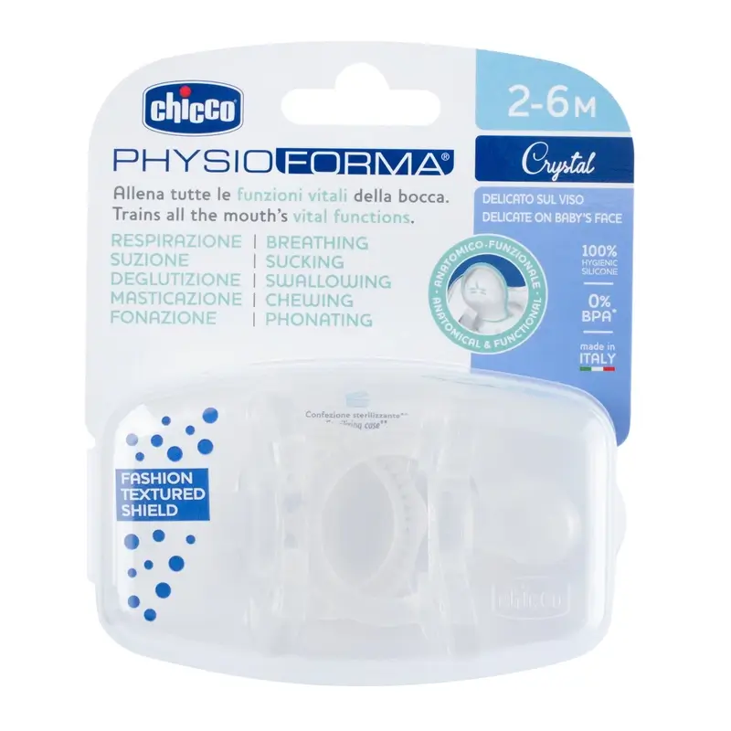 Chicco Chupete Physioforma Crystal 2-6M 2 Unidades - Image 3