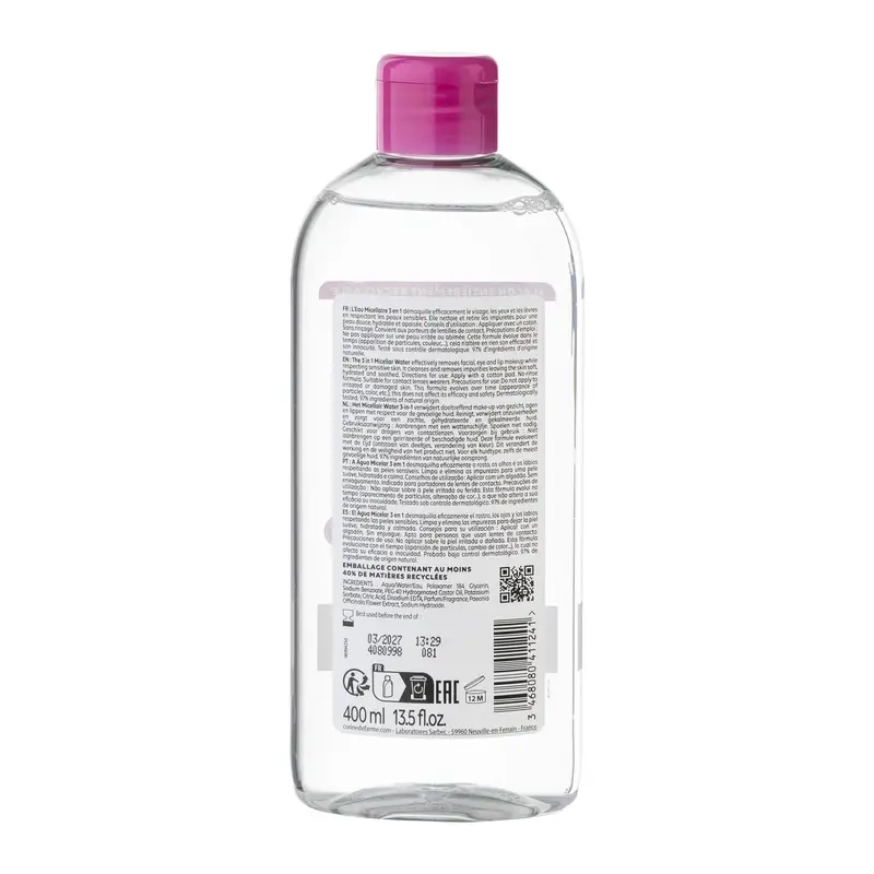 Corine De Farme Agua Micelar 3In1 , 400 ml - Image 2