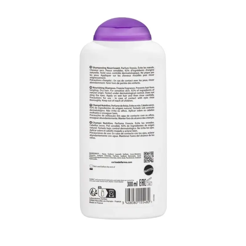 Corine De Farme Champú Nutritivo Barbie, 300 ml - Image 2