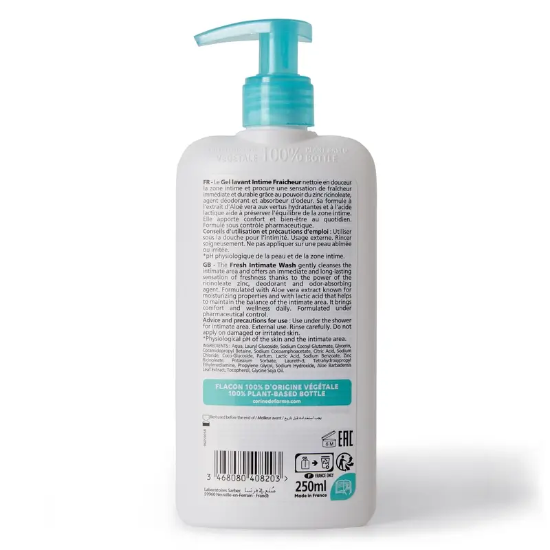 Corine De Farme Gel Higiene Íntima Fresh , 250 ml - Image 2