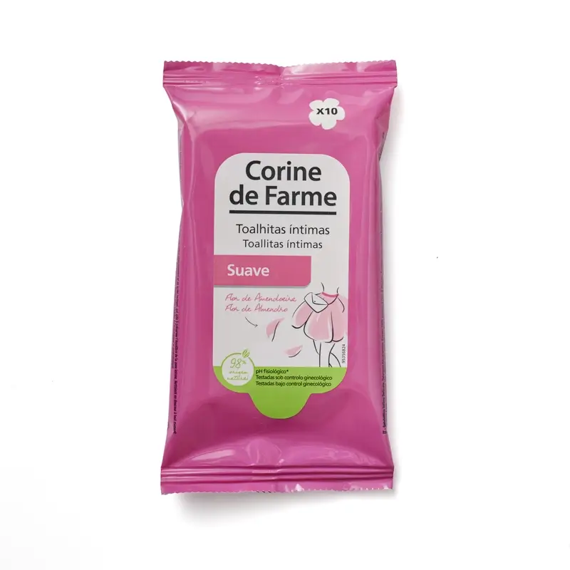 Corine De Farme Toallitas Suaves Higiene Íntima Adultos , 10 unidades