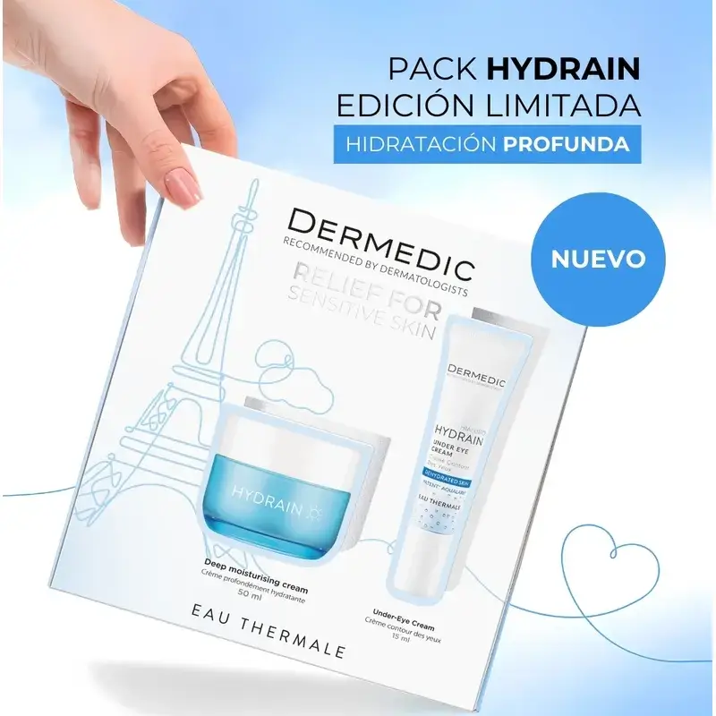 Dermedic Pack Hydrain Crema Hidratante Profunda + Contorno De Ojos , 50 + 15 ml - Image 2