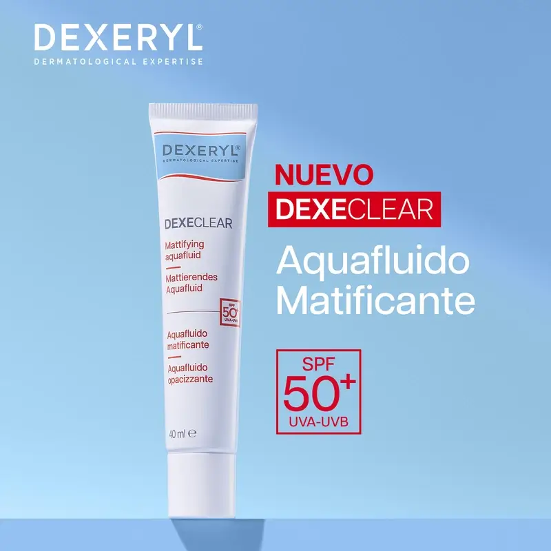 Dexeryl Dexeclear Aquafluido Matificante Spf50+ , 40 ml - Image 2