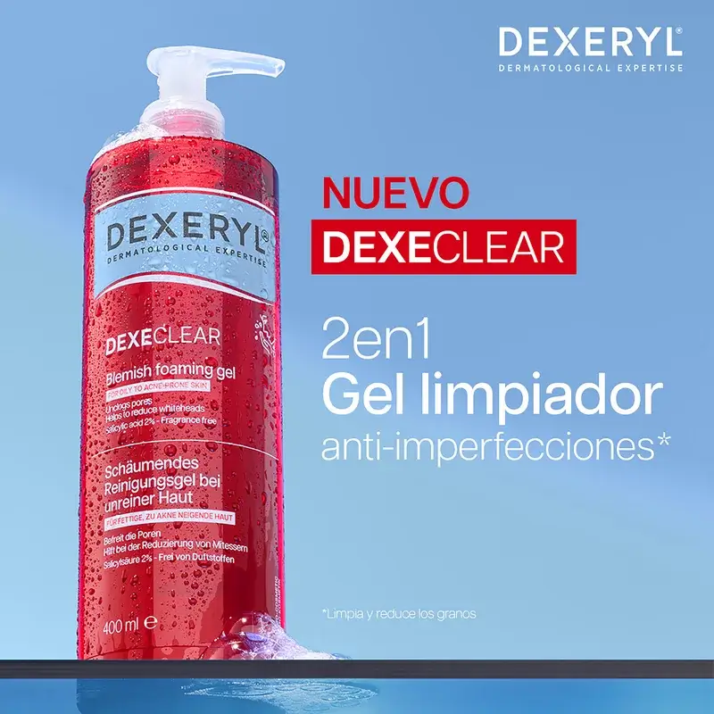 Dexeryl Dexeclear Gel Limpiador Anti-Imperfecciones 2 En 1 Piel Tendencia Acneica , 400 ml - Image 2