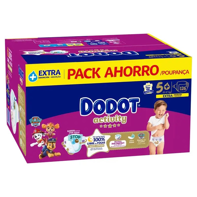 Dodot Activity Talla 5+, 12kg-17kg, 126 Pañales - Image 4