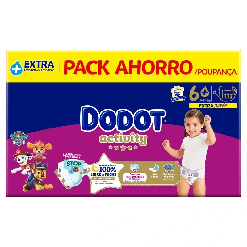 Dodot Activity Talla 6+, 14kg-19kg, 117 Pañales - Image 3