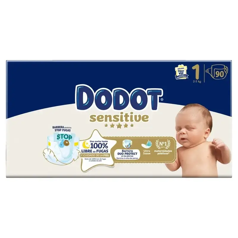 Dodot Pañal Sensitive Jumbo Pack Talla 1 , 2x90 Unidades - Image 3