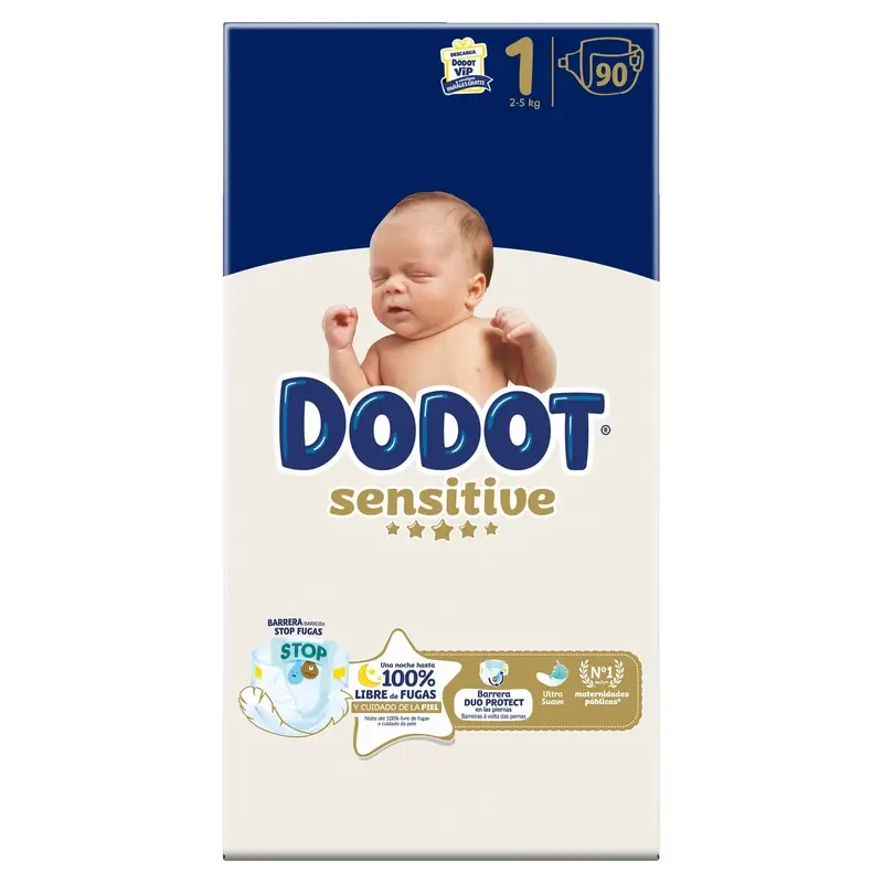 Dodot Sensitive Talla 1, 2kg-5kg, 90 Pañales - Image 2
