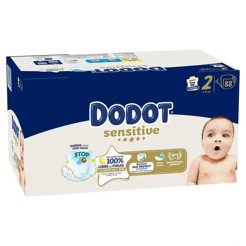 Dodot Pañal Sensitive Jumbo Pack Talla 2 , 2x88 Unidades - Image 4