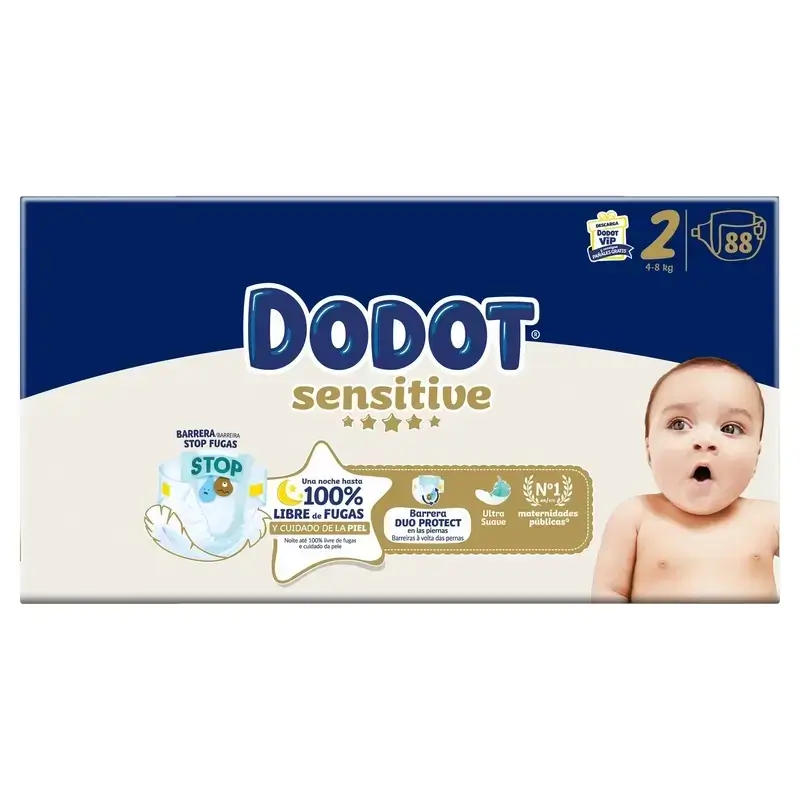 Dodot Pañal Sensitive Jumbo Pack Talla 2 , 3X88 Unidades - Image 3