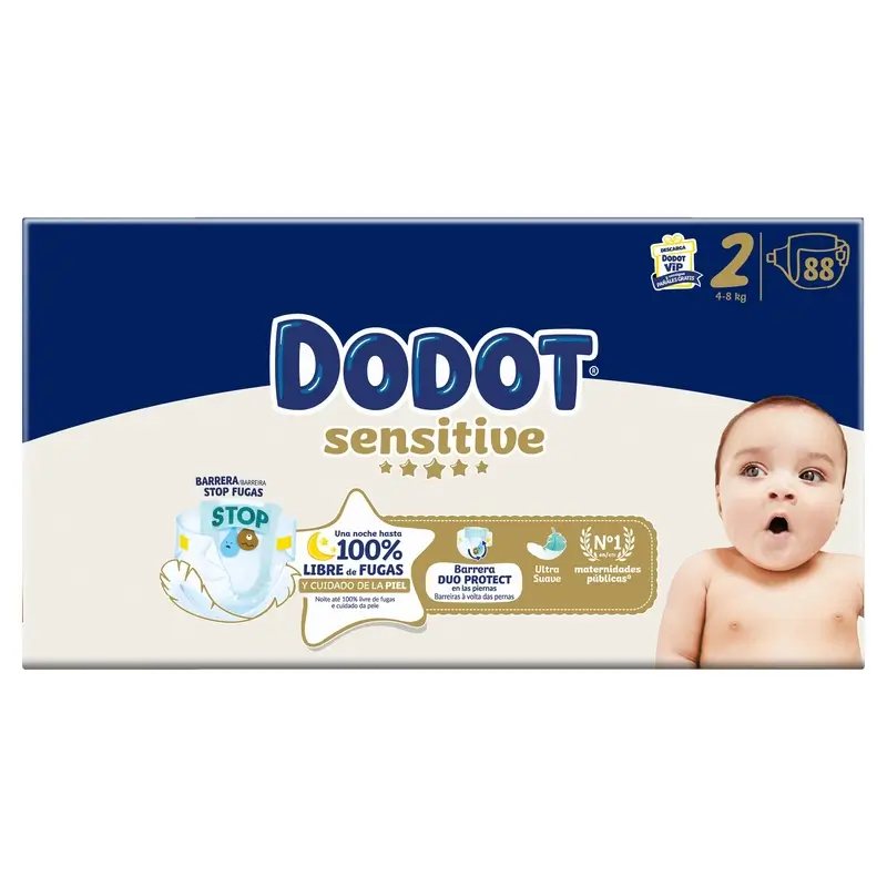 Dodot Sensitive Talla 2, 4kg-8kg, 88 Pañales - Image 3