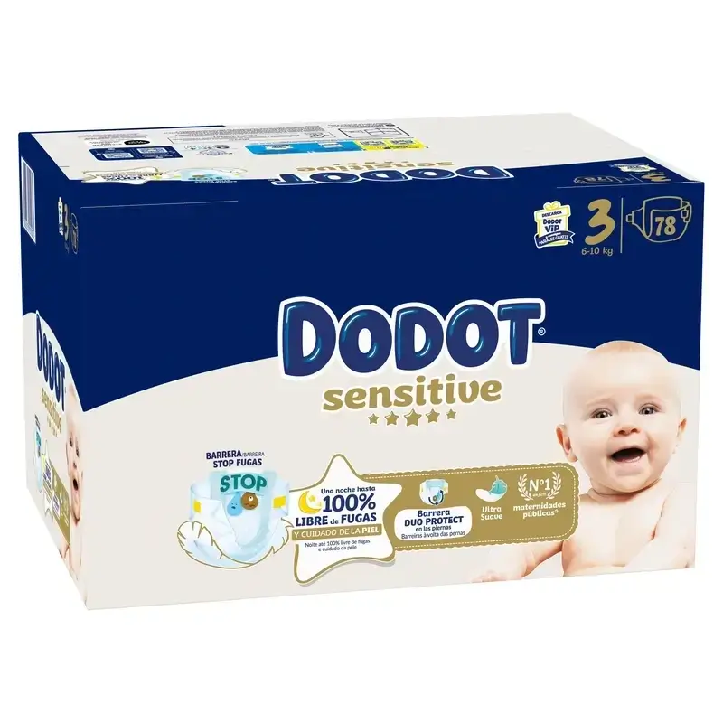 Dodot Pañal Sensitive Jumbo Pack Talla 3 , 3X78 Unidades - Image 5