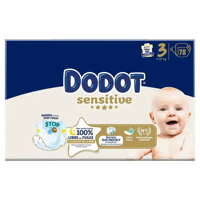 Dodot Sensitive Talla 3, 6kg-10kg, 78 Pañales - Image 3