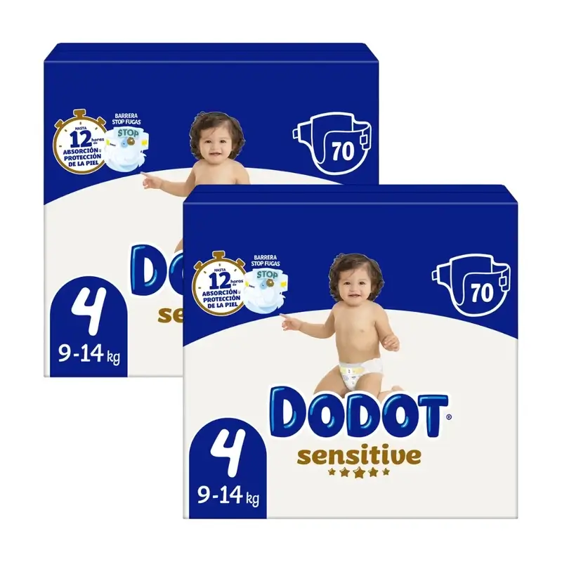 Dodot Sensitive Box Talla 4, 2x70 Pañales