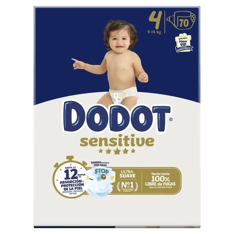 Dodot Sensitive Box Talla 4, 2x70 Pañales - Image 2