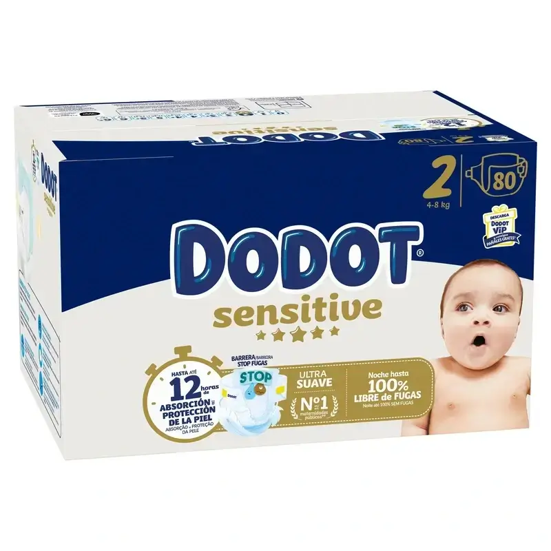 Dodot Sensitive Talla 2 Box, 4 x 80 Pañales - Image 3