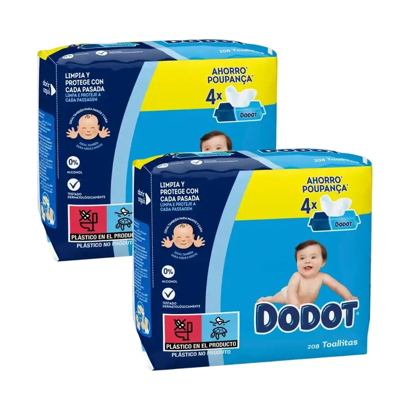 Dodot Toallitas De Recambio, 2x208 Unidades