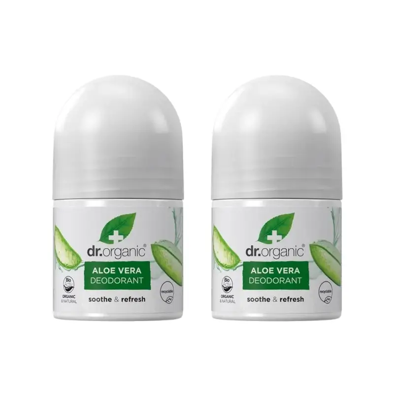 Dr.Organic Aloe Vera Desodorante, 2X50 Ml