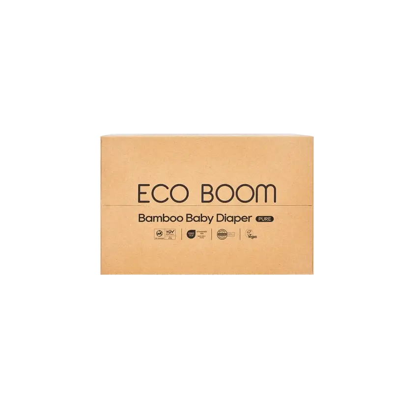 ECO BOOM PURE Pañales ecológicos de bambú 100% natural- Talla 0/NB (1-3 kg) - 80 ud - Image 2