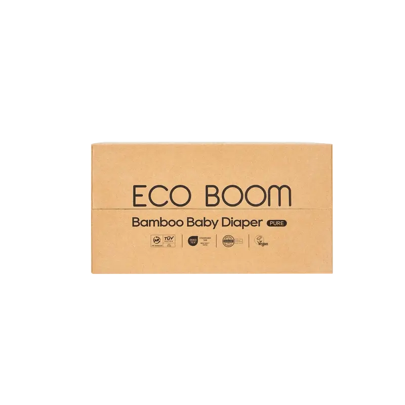 ECO BOOM PURE Pañales ecológicos de bambú 100% natural- Talla 2/S (3-8 kg) - 102 ud - Image 3