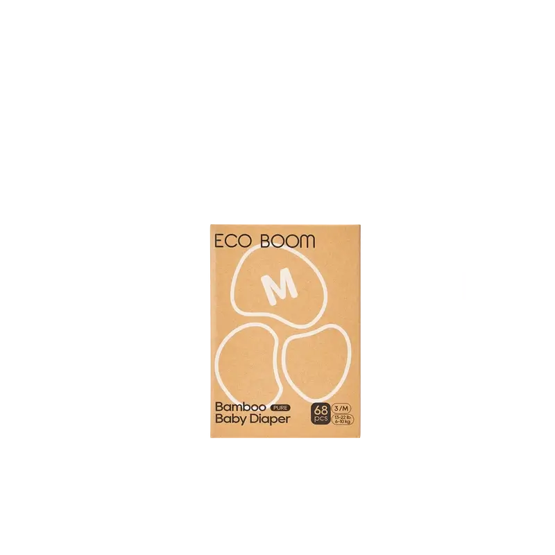 ECO BOOM PURE Pañales ecológicos de bambú 100% natural- Talla 3/M (6-10 kg) - 68 ud - Image 2