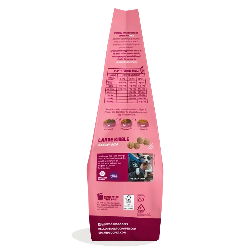 Edgard & Cooper Pienso Para Cachorros Grandes Con Pato Y Pollo Frescos , 12 kg - Image 3