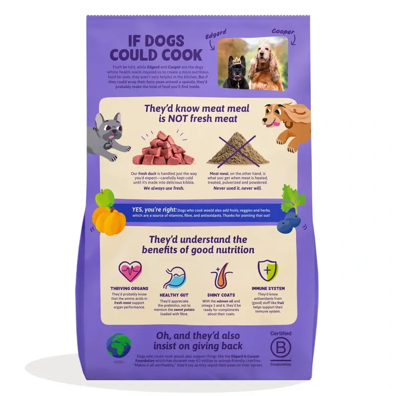 Edgard & Cooper Pienso Para Perros Adultos Grandes Con Pato Fresco , 12 kg - Image 2