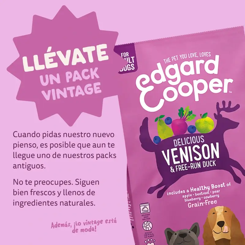 Edgard & Cooper Pienso Para Perros Adultos Medianos Con Venado Y Pato Frescos , 7 kg - Image 12