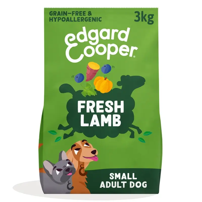 Edgard & Cooper Pienso Para Perros Adultos Mini Con Cordero Fresco , 3 kg