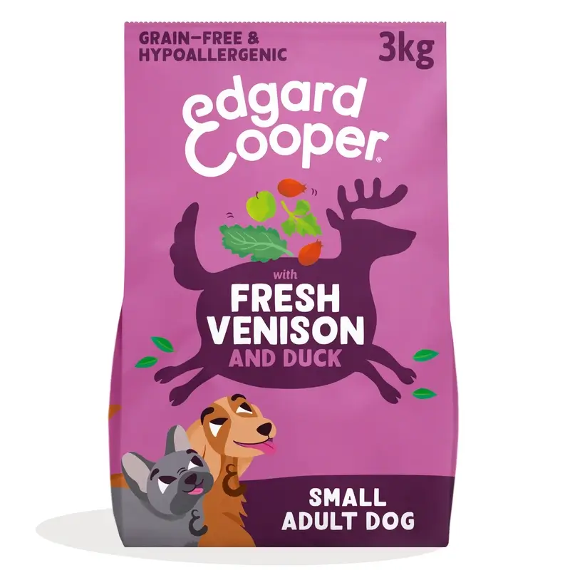 Edgard & Cooper Pienso Para Perros Adultos Mini Con Venado Y Pato Frescos , 3 kg