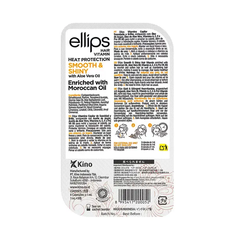 Ellips Vitamina Capilar Aceite De Argán Naranja Vitalidad , 8 cápsulas - Image 2